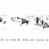 Click para ampliar. Jinetes cazando ciervos, pescador recogiendo presa, Vaso de Llíria